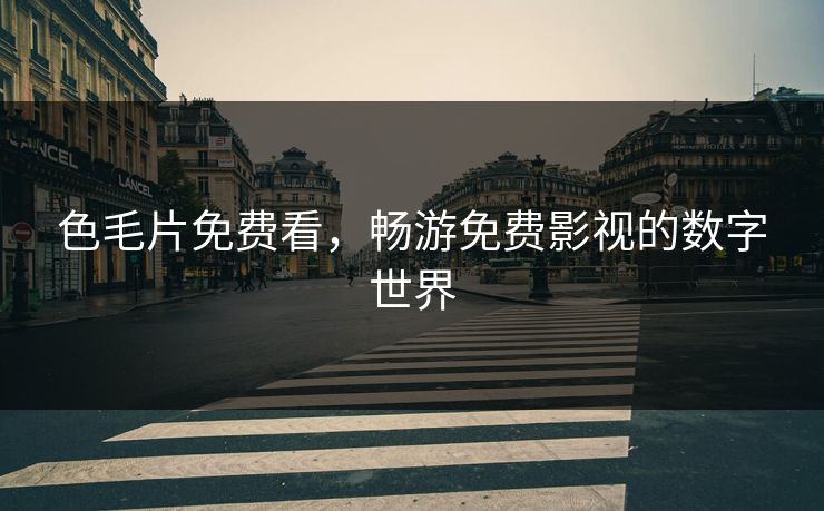 色毛片免费看，畅游免费影视的数字世界